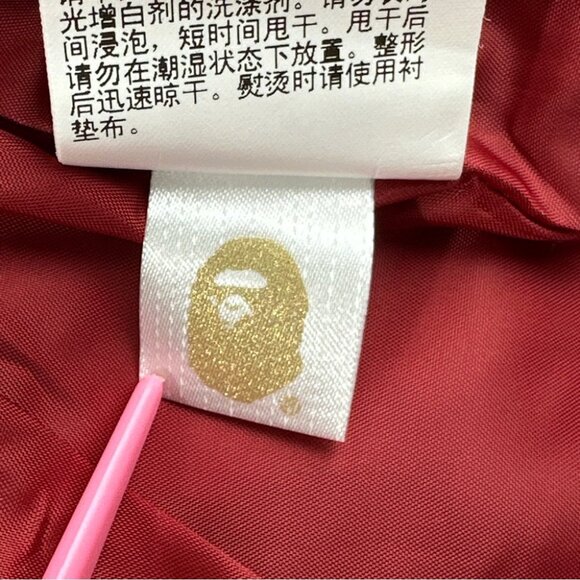 Bape A Bathing Ape NWT Men's Size XL Color Red Camo Shark Full Zip Softshell - Picture 9 of 16